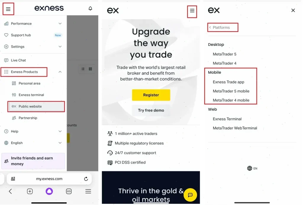download app mobile exness