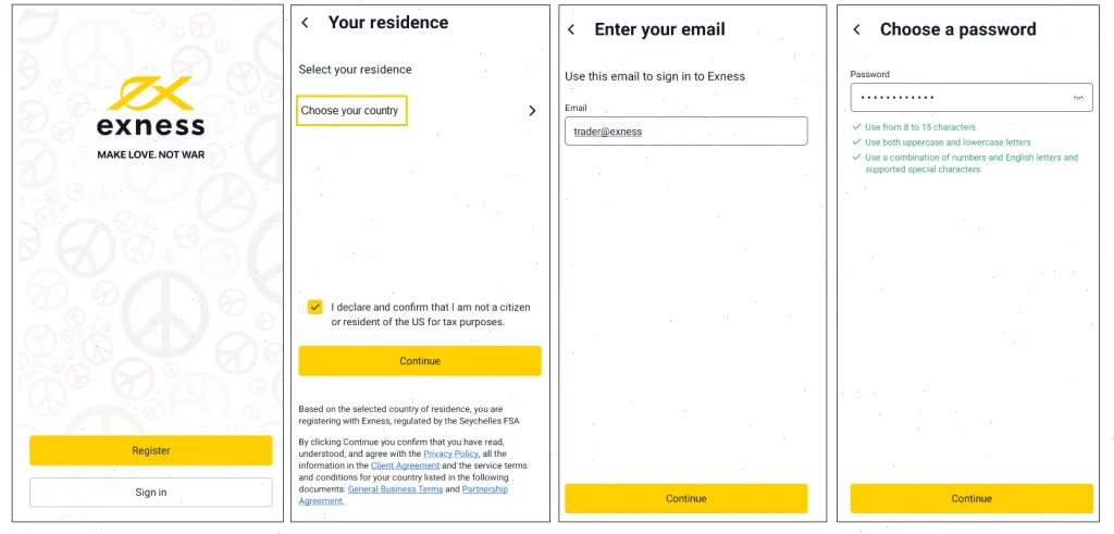 eхness mobile registration