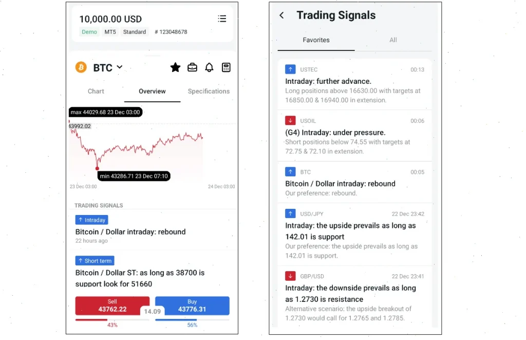 mobile overview signals